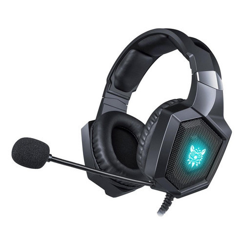 Headset Gamer Onikuma K8 Over-Ear LED Compatível com PS4/PS5/Xbox One/Series/PC Plug 3.5mm Preto