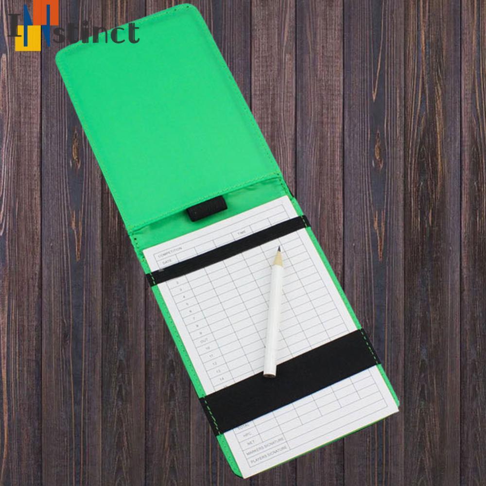 Marcador De Golfe Pontuação Mantendo Livro Couro Gravação Portátil Golf Scorecard Titular Para [instinct.br]