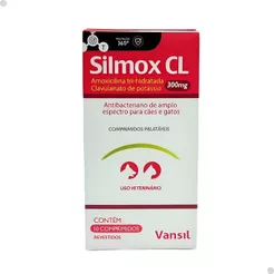 Silmox CL 300mg Para Cães e Gatos com 10 Comprimidos Vansil
