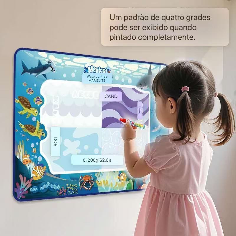 Tapete para Desenho com Água Tapete Mágico Reutilizável Com 2 Canetas Brinquedo 60cmX80CM! kit 50！！！