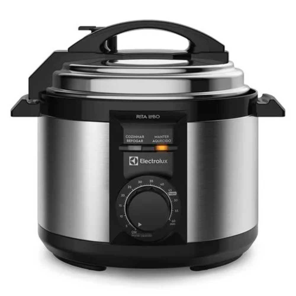 Panela de Pressão Elétrica Electrolux 3L Efficient Por Rita Lobo PCE15 Preta com Inox em Oferta na Shopee