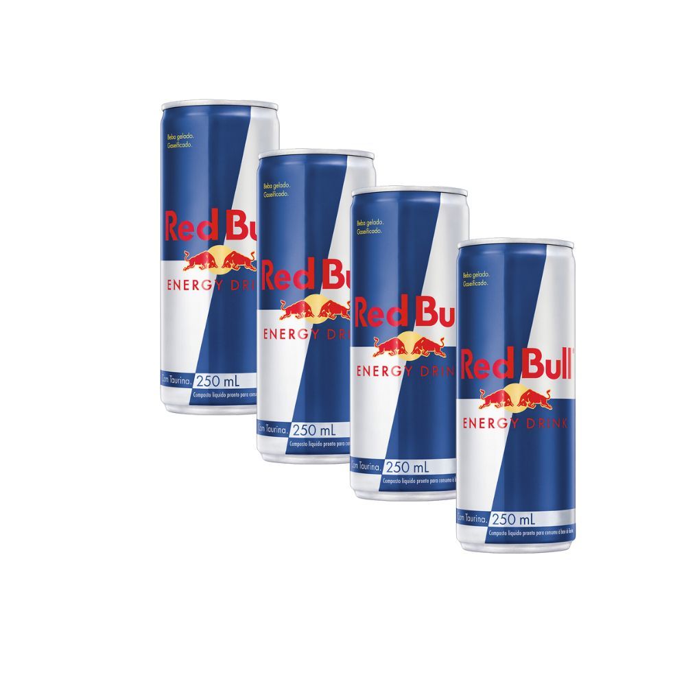 Kit 4 Energético Red Bull Energy Drink 250ml