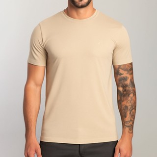 Camiseta Masculina 100% Algodão Camisa Básica Lisa Várias Cores Estilo Casual Para Trabalho Escola em Oferta na Shopee