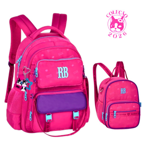 Kit Mochila de Costas com Pochete Removível e Lancheira Rebecca Bonbon em Oferta na Shopee