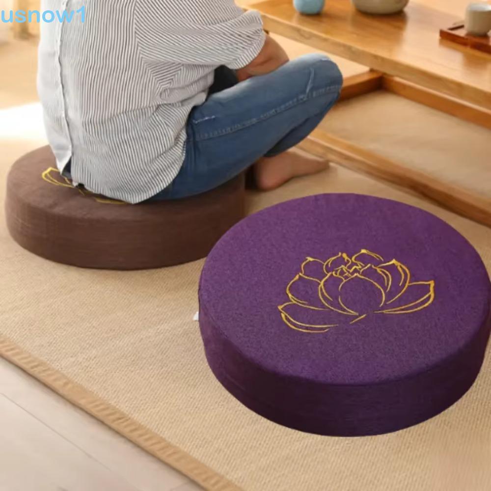 Imagem Almofada De Meditação Para Ioga USNOW , Tapete Tatami De Lótus Bordado Estilo Japonês , Assento Removível Espessada