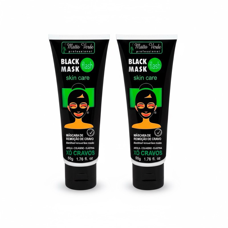Kit Com 2 Máscaras Preta Removedora De Cravos Matto Verde Skin Care