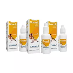 Kit 3 Gosmil 30ml Atua na Rouquidão E Gosma Na Garganta De Aves