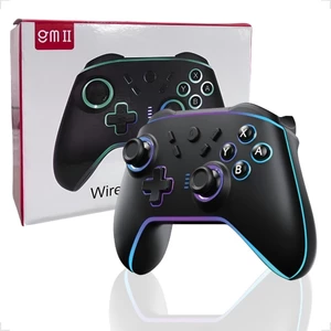 Controle Gamer Sem Fio Wireless Bluetooth Com Luz De Led RGB GM II SN2208
