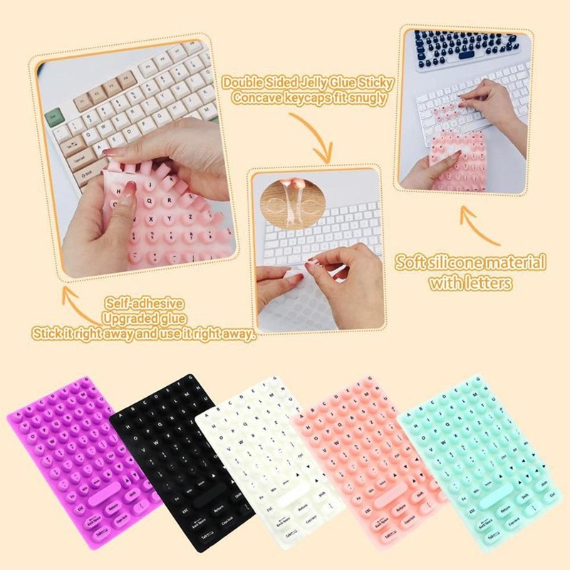 Para Mulheres Unhas Longas Compatível Silicone Teclado Almofada Membrana Protetora Dispositivos De Digitação De Escritór