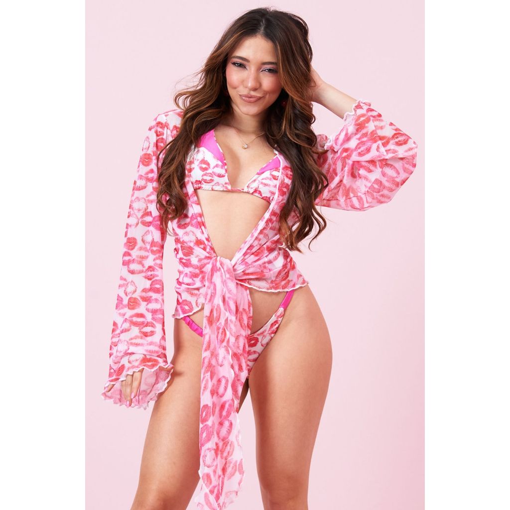 Conjunto de Biquini Duo Color Belle Glamour Planet Girls Estampado em Oferta na Shopee