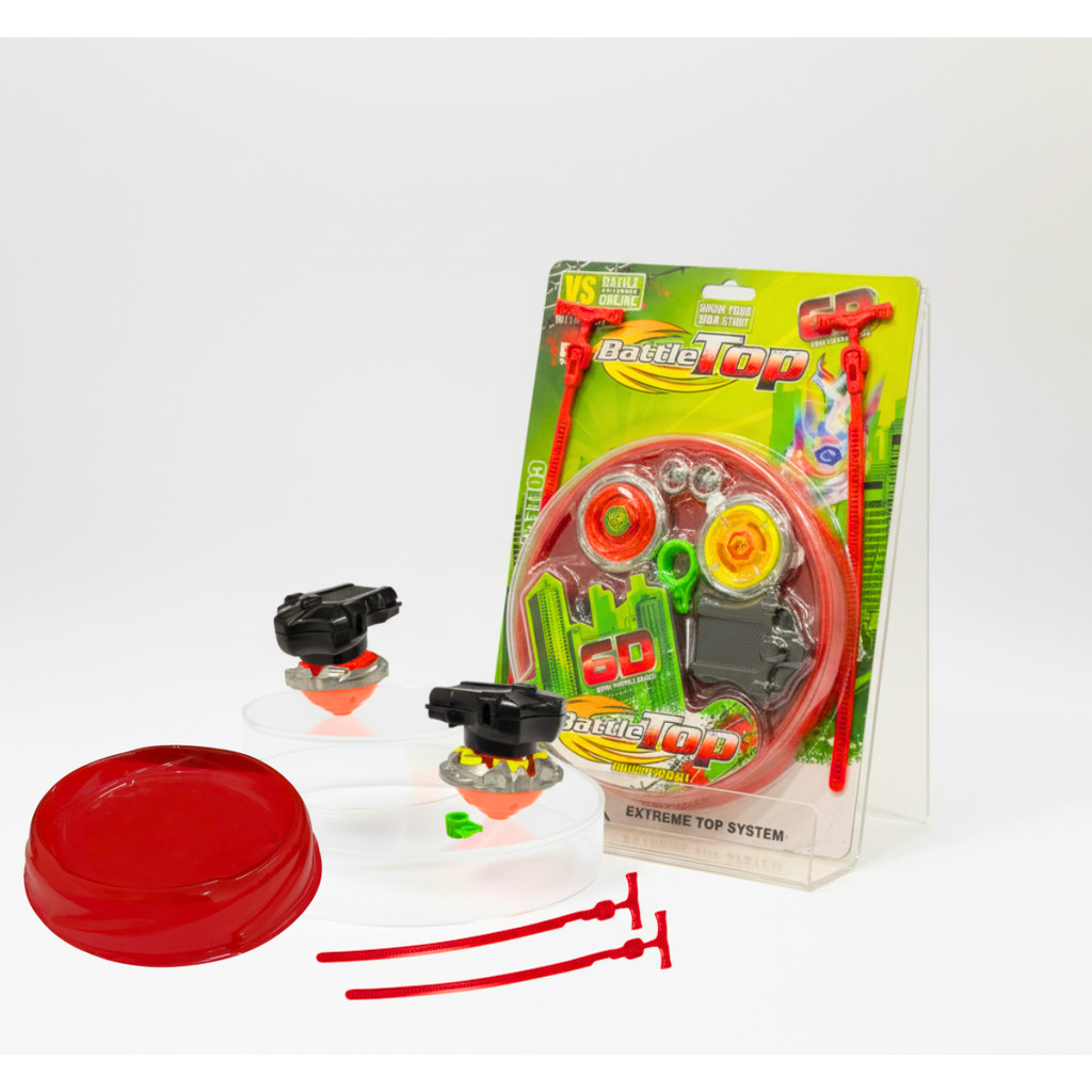 Kit~2 Beyblade Metal 2 Lançadores + Arena Para Combate Brinquedo Pião