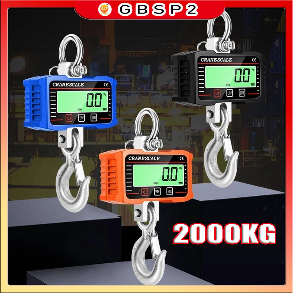 Balança Digital 500-2000 Kg Display LCD Crance De Guindaste De Gancho Eletrônico Portátil Controlador Remoto