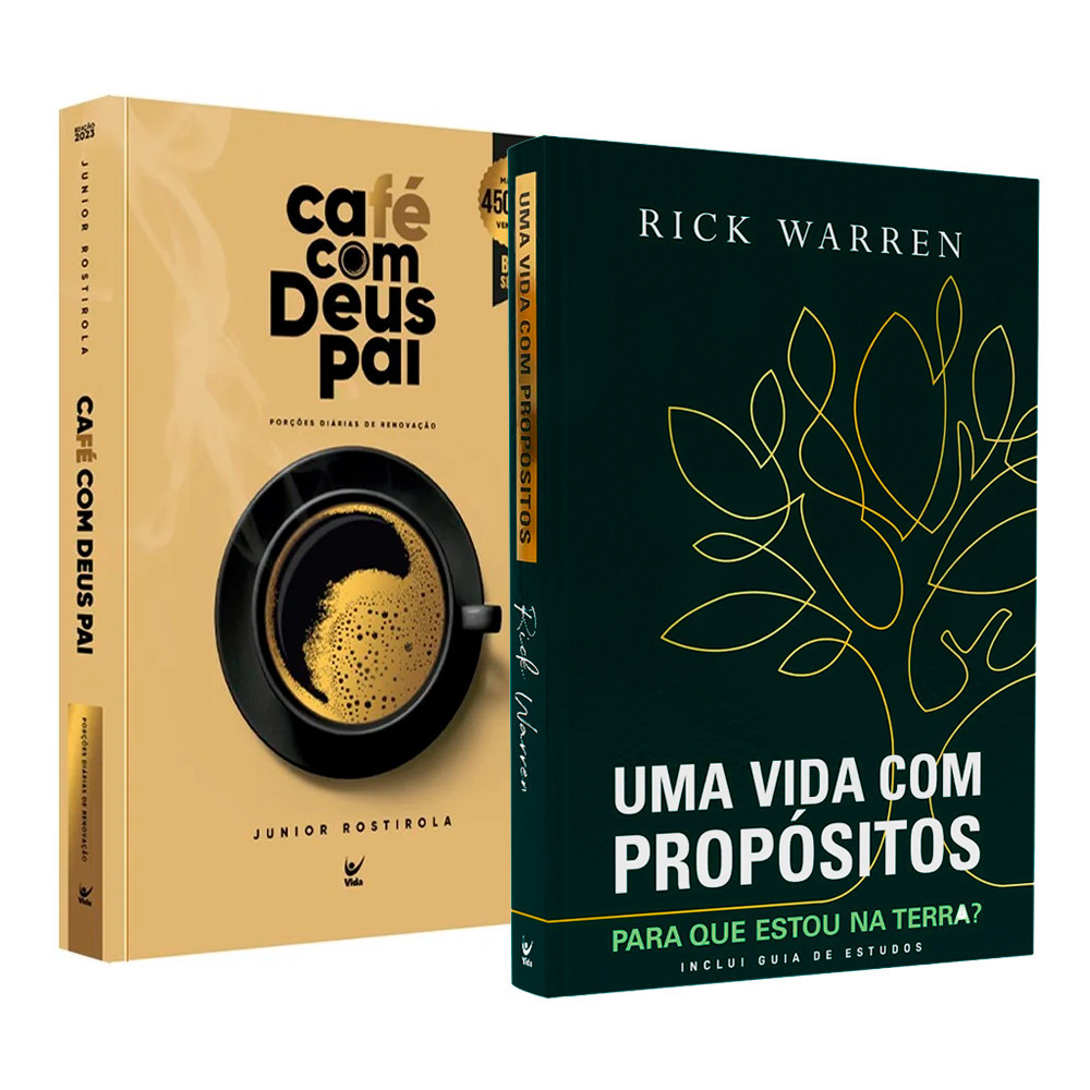Kit Café Com Deus Pai Renovação & Devocional Uma Vida com Propósitos em Oferta na Shopee