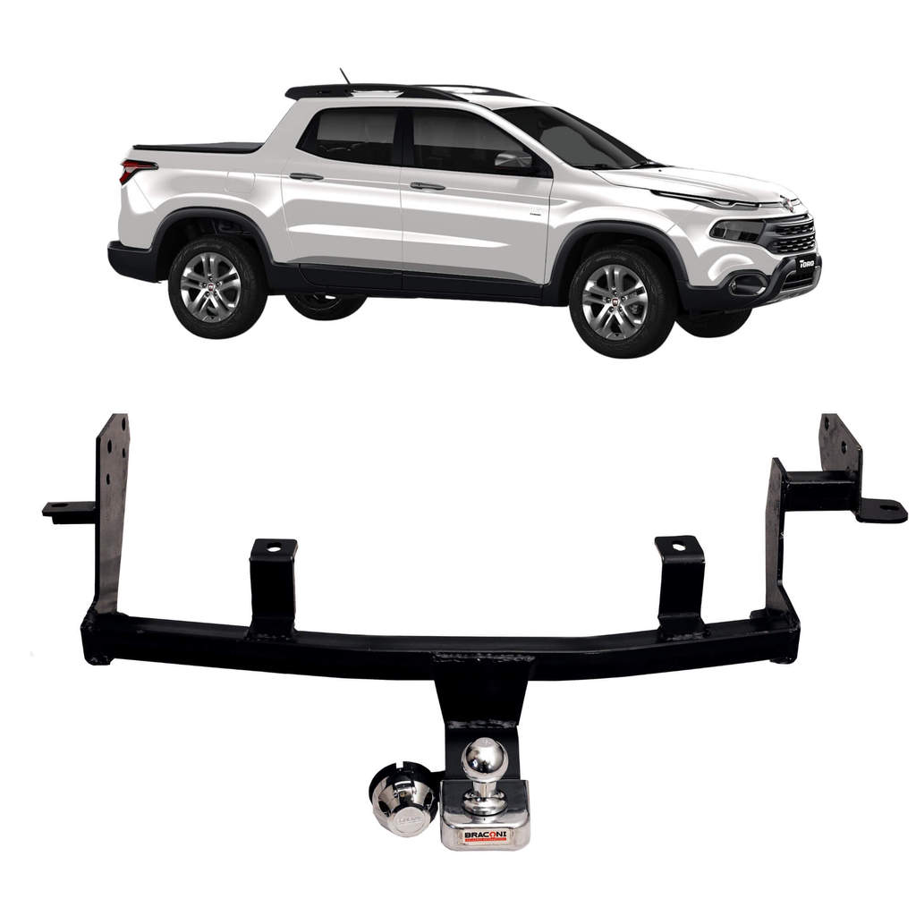 Engate Reboque Toro 2020 a 2025 Tração 600kg Bola Cromada Braconi - BRC-FT-52
