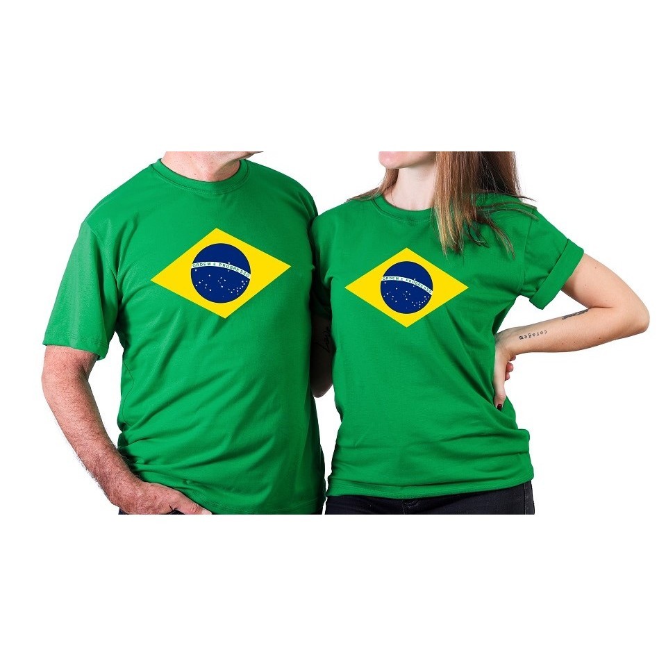 Camisa Brasil Camiseta Masculina Feminina Copa do Mundo Unissex Camisa Bandeira Blusa do Brasil Adulto Brasil