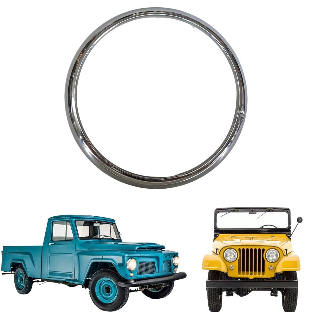 Aro Externo Do Farol Jeep Cj5 Cj3B Rural F75 Ford Willys