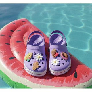 Babuche Capivara Fachetado Menino com 4 Bottons Menina Grátis Sandália Infantil e Adulto e Unissex em Oferta na Shopee