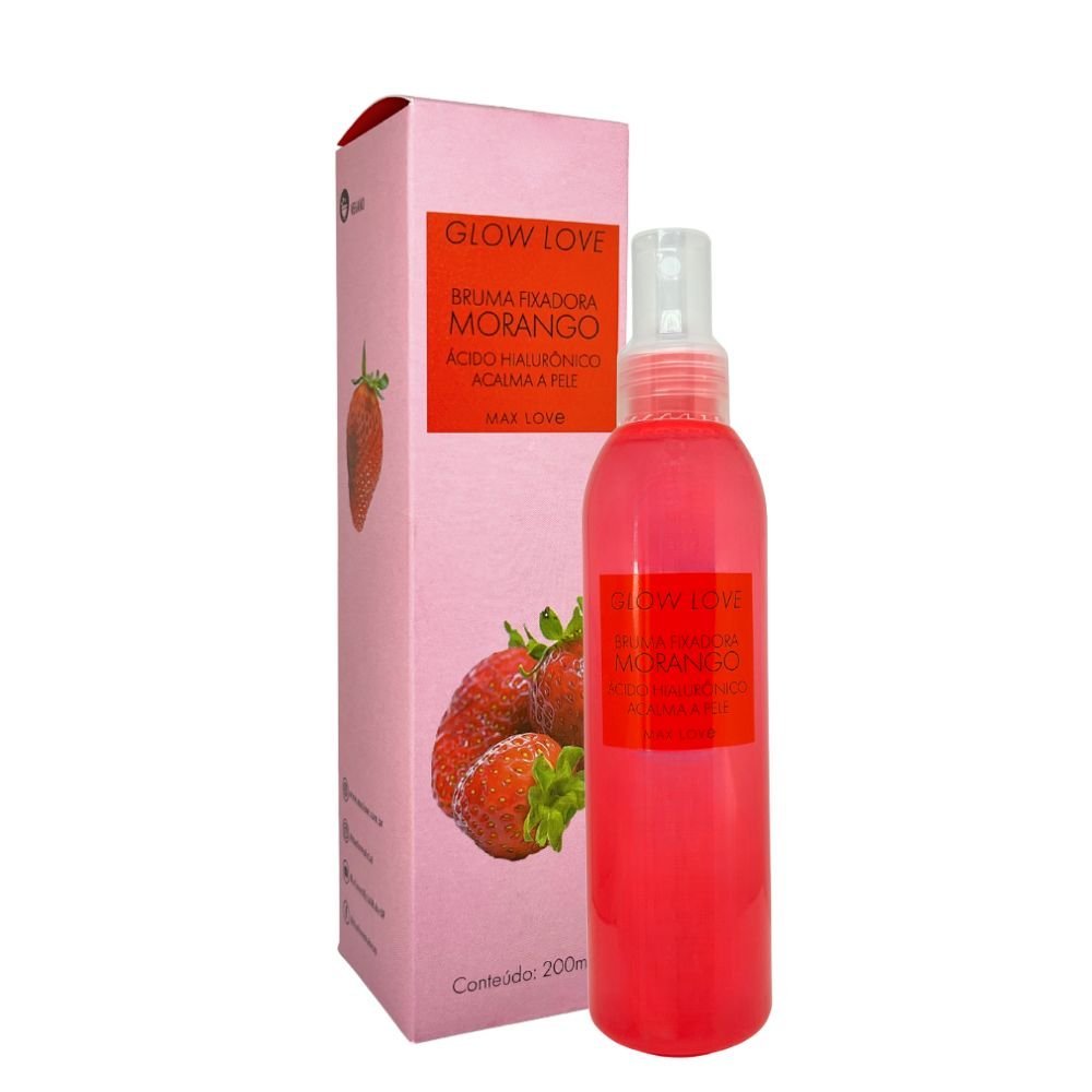 Bruma Fixadora Vegana Glow Love de Morango Max Love