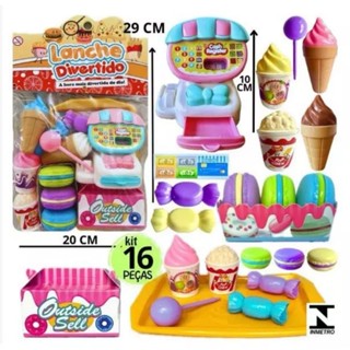 Mini Chef Kit Lanchonete Hamburgueria  Dinheiro. / Kits de brinquedo comidinha infantil simulação verduras/n-0233 em Oferta na Shopee