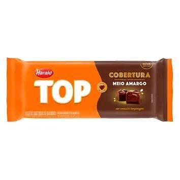 Cobertura TOP sabor Chocolate Meio Amargo Barra 1,01kg Harald