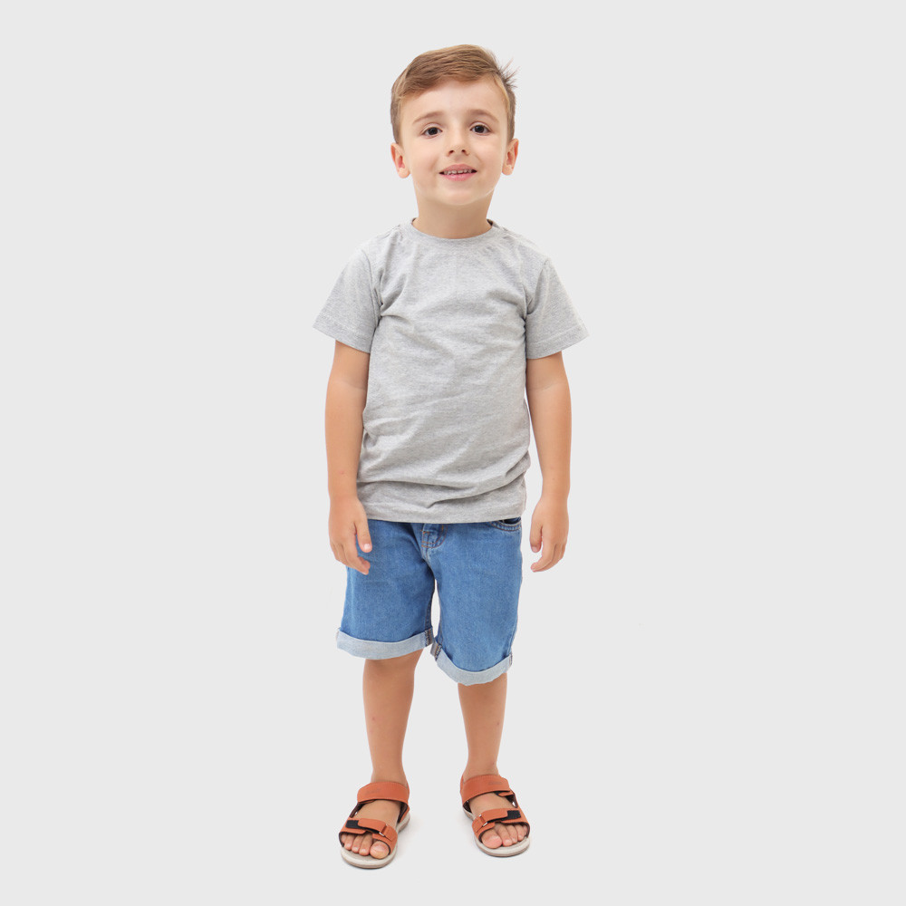 Guardião Co. Infantil Unissex Cinza - Tamanho 04 -Camiseta Básica Algodão 30.1 Leve, Resistente e Ideal para o Cotidiano