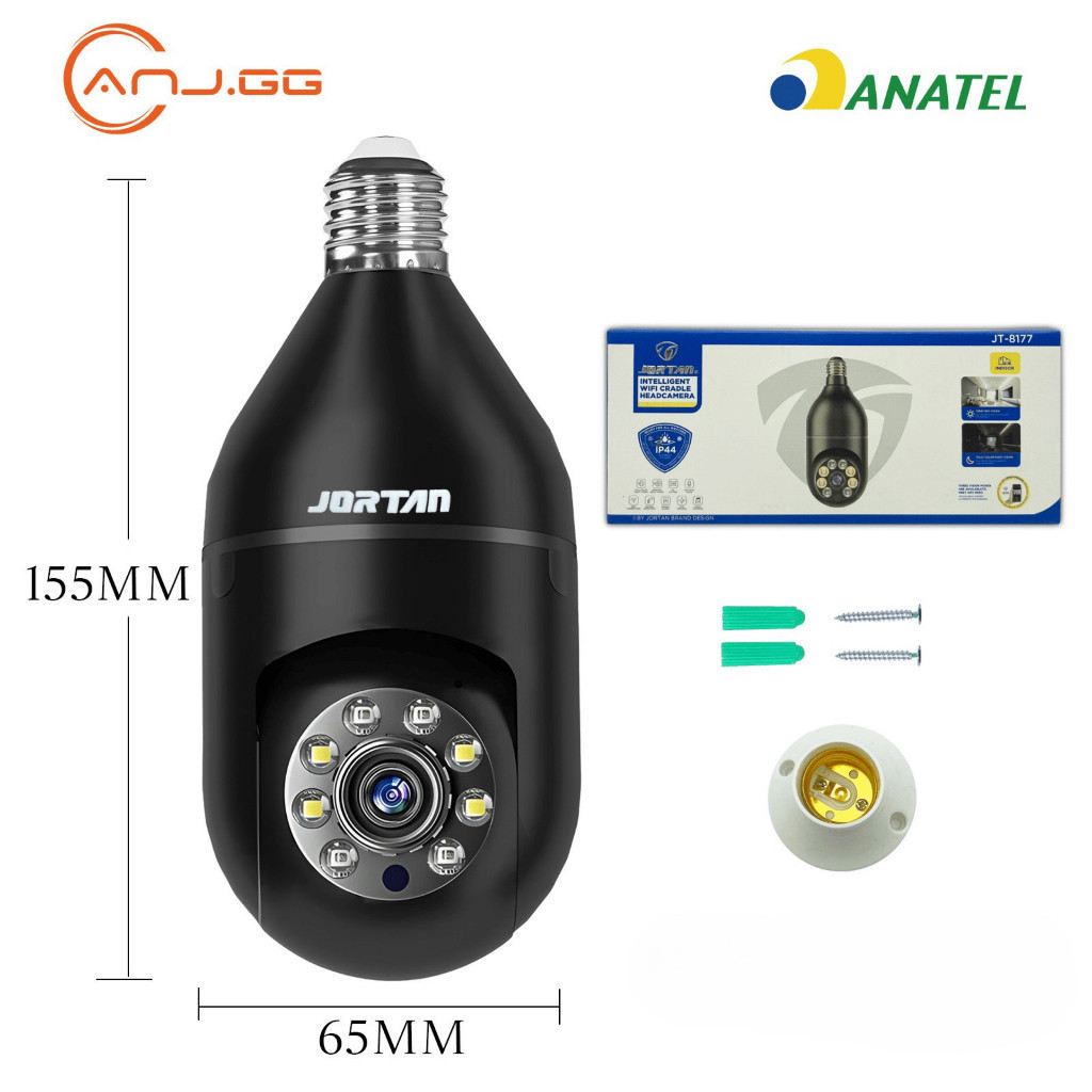 câmera de segurança wi fi  Com Microfone e Alto-falante Visão Noturna, 360°via App yosse KIT2