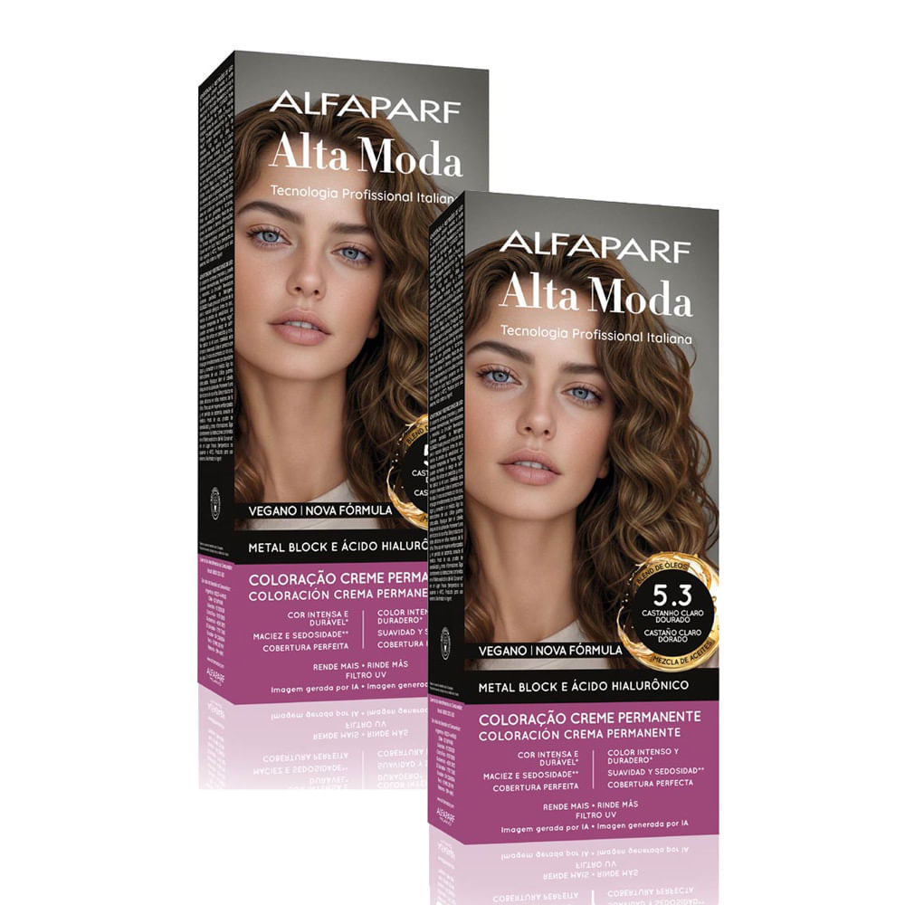 Kit 2 Tintura Creme Altamoda Alfaparf Caramelo 5.3 Kit em Oferta na Shopee