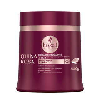 Máscara Capilar Quina Rosa 500gr Haskell | Hidratação intensa e revitalização profunda em Oferta na Shopee