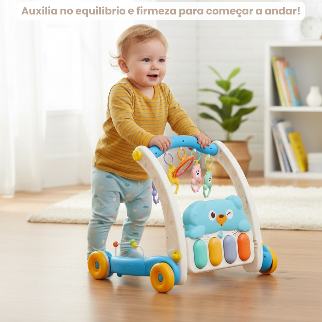 Tapete Atividades Infantil 2 Em 1 Andador Musical Interativo Para Crianças em Oferta na Shopee