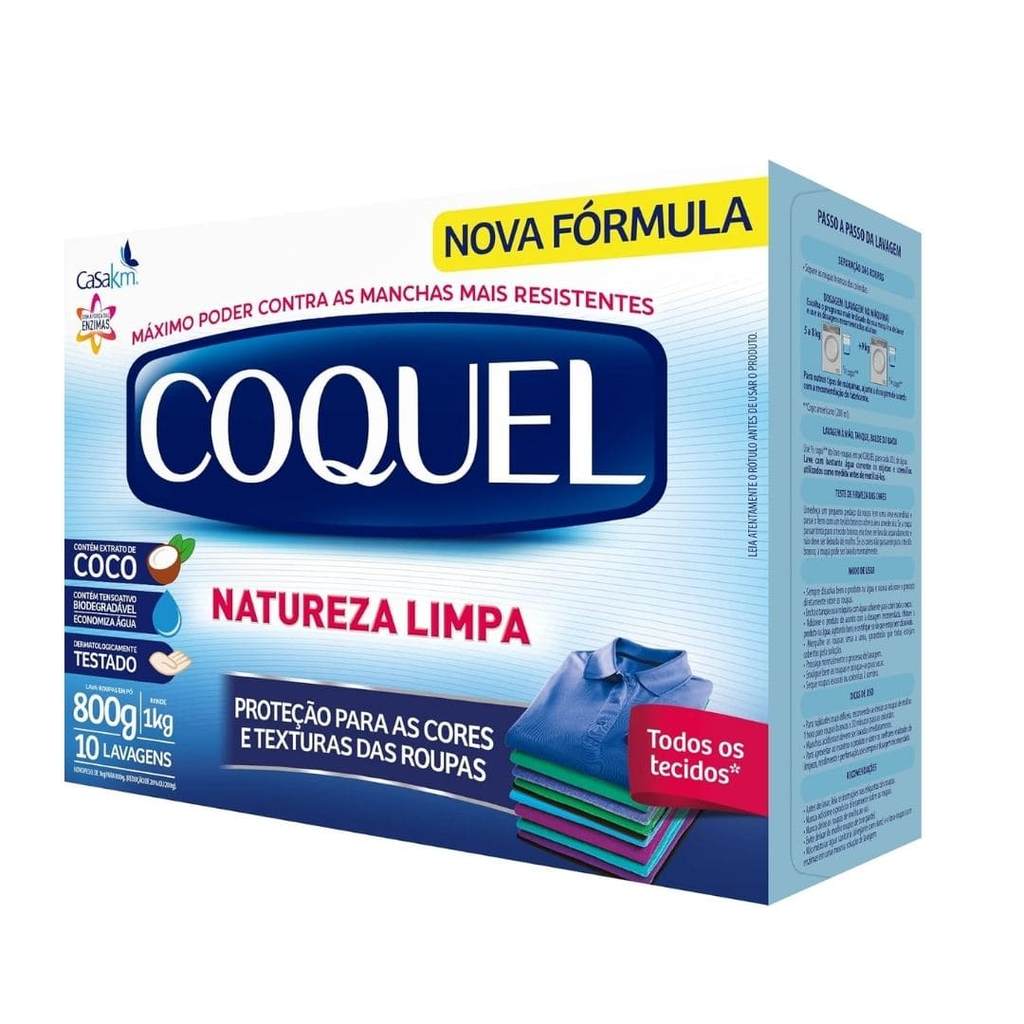LAVA ROUPAS NATUREZA LIMPA 800G - COQUEL em Oferta na Shopee