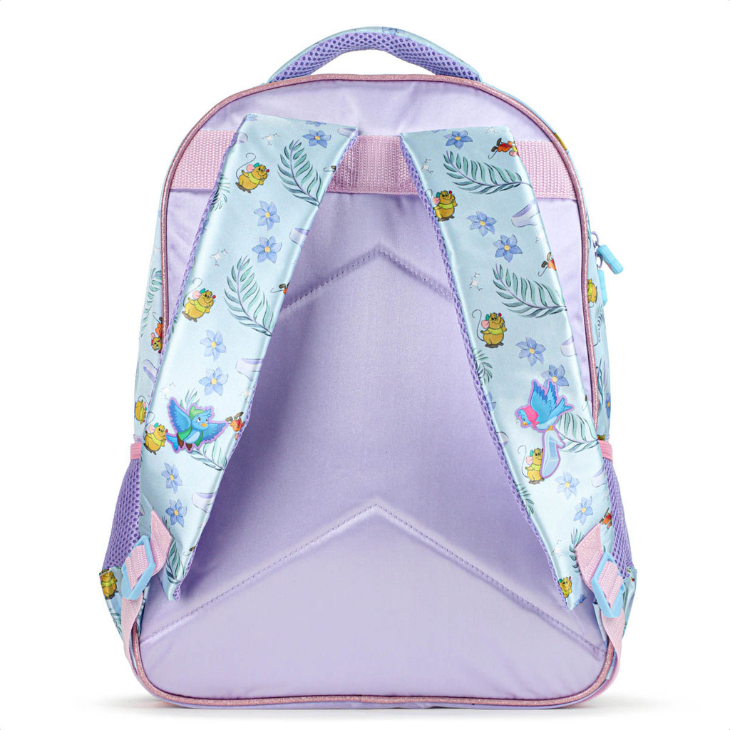Detalhes do Mochila Escolar Xeryus 16 Cinderella 14732 Azul e Lilás - Infantil