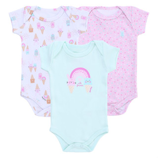 Kit Body Bebê Kiko Baby Estampa Arco íris 03 Peças em Oferta na Shopee