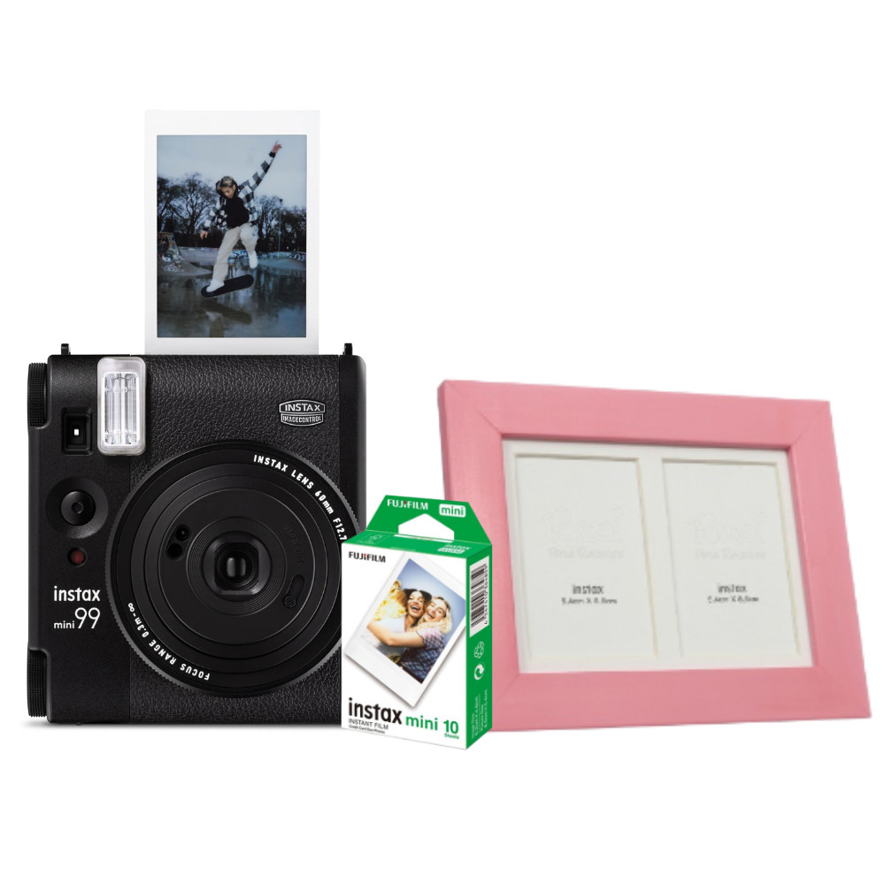Kit Instax Mini 99 PRO  + 10 FT + 5 Porta Retrato Rosa