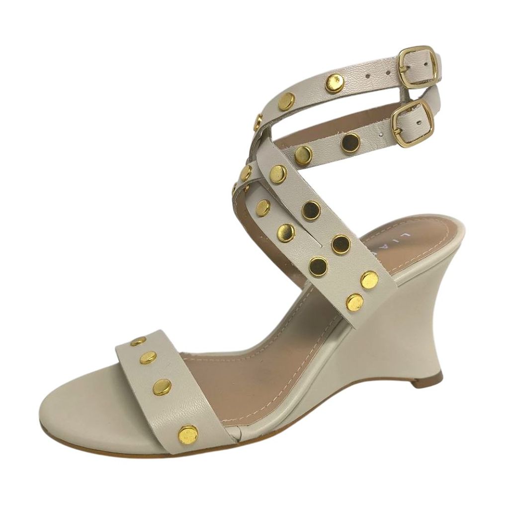 Sandalia Feminina Anabela Media Ajustavel Classica Lia Line