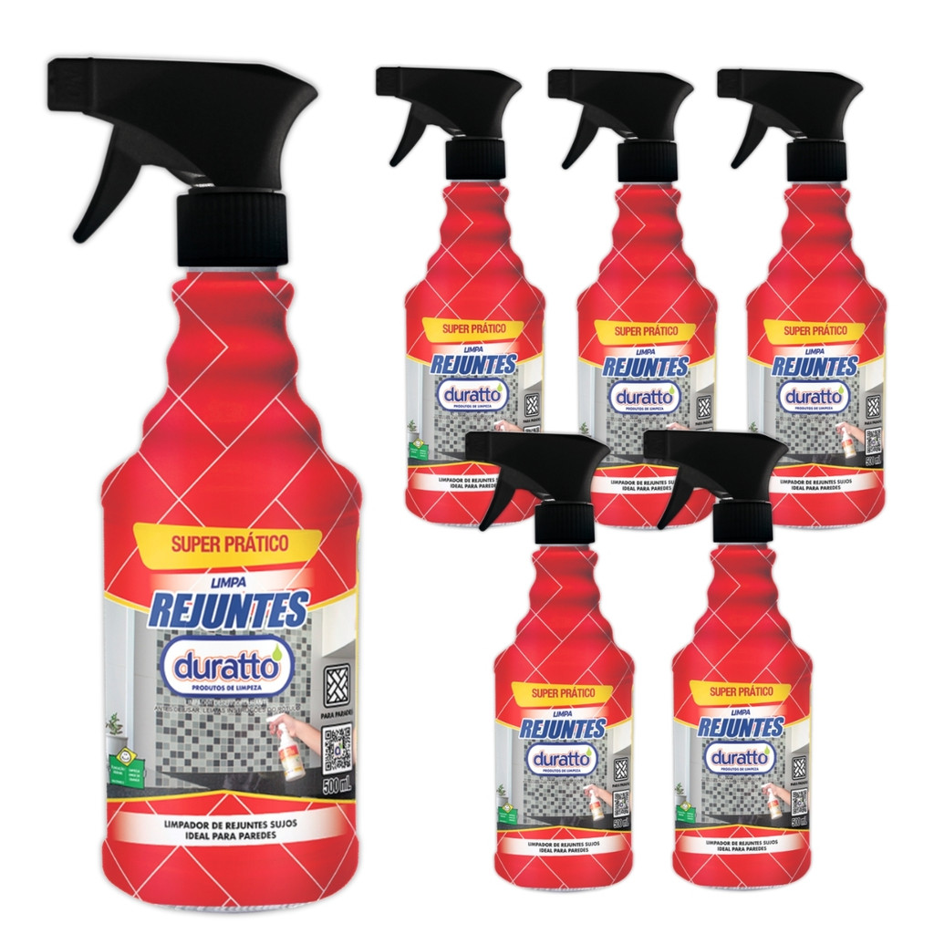 Kit 6 Limpa Rejunte Gatilho Parede Sujo Borrifador Azulejo box Chuveiro Encardido Revitalizador Piso