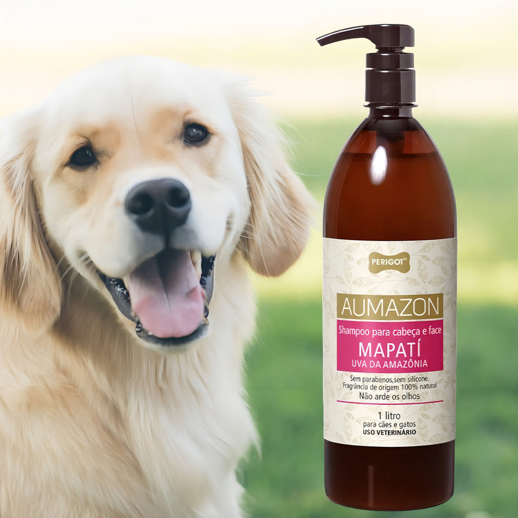Shampoo Perigot Mapati 1 Litro – Cabeça e Face, Não Arde os Olhos, Ideal para Pets Sensíveis