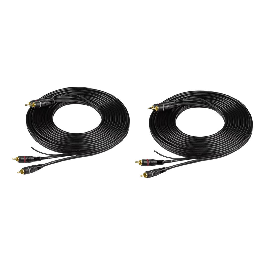 KIT 2 CABO RCA OURO 5MM PERMAK PARA SOM AUTOMOTIVO