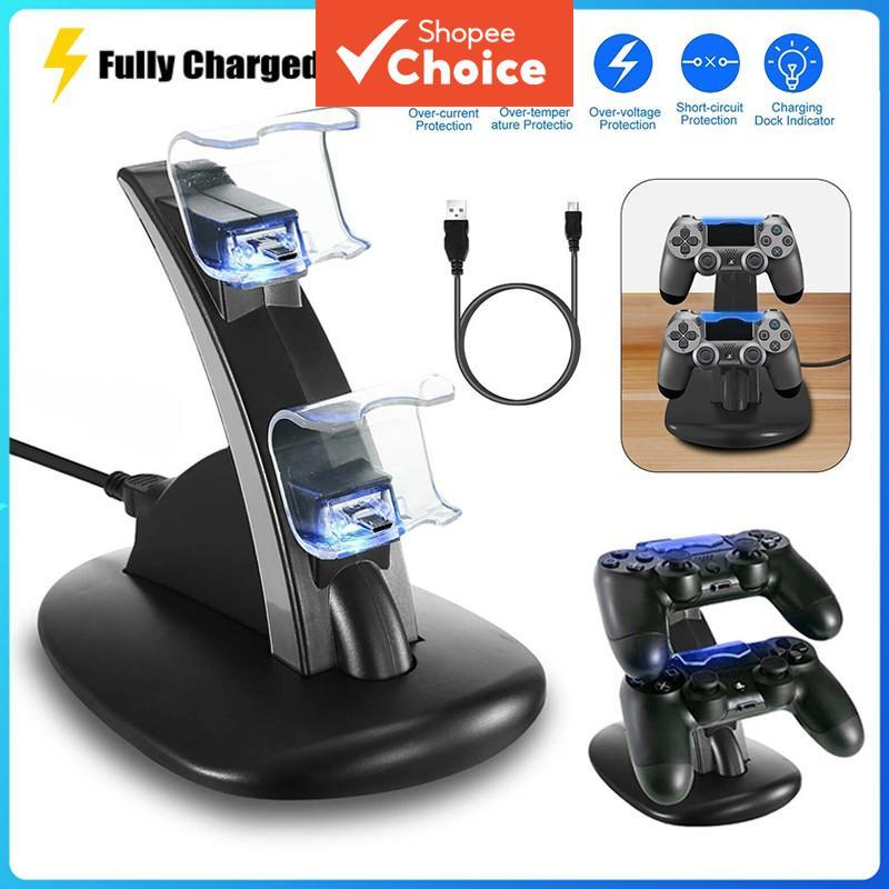 Estação De Carregamento DualShock Com Carregador De Suporte De Controlador Duplo LED Para Sony/PS4