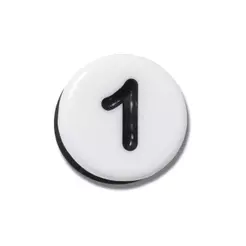 Jibbitz™ Número 1 Pequeno UNICO