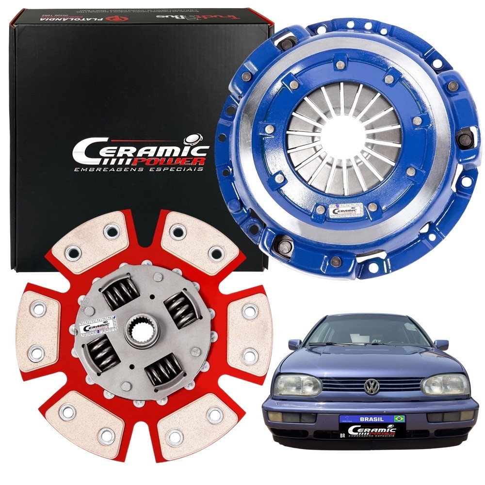 Embreagem Cerâmica 1200lbs Golf 1.8 94 95 96 97 98 Até 350cv Ceramic Power