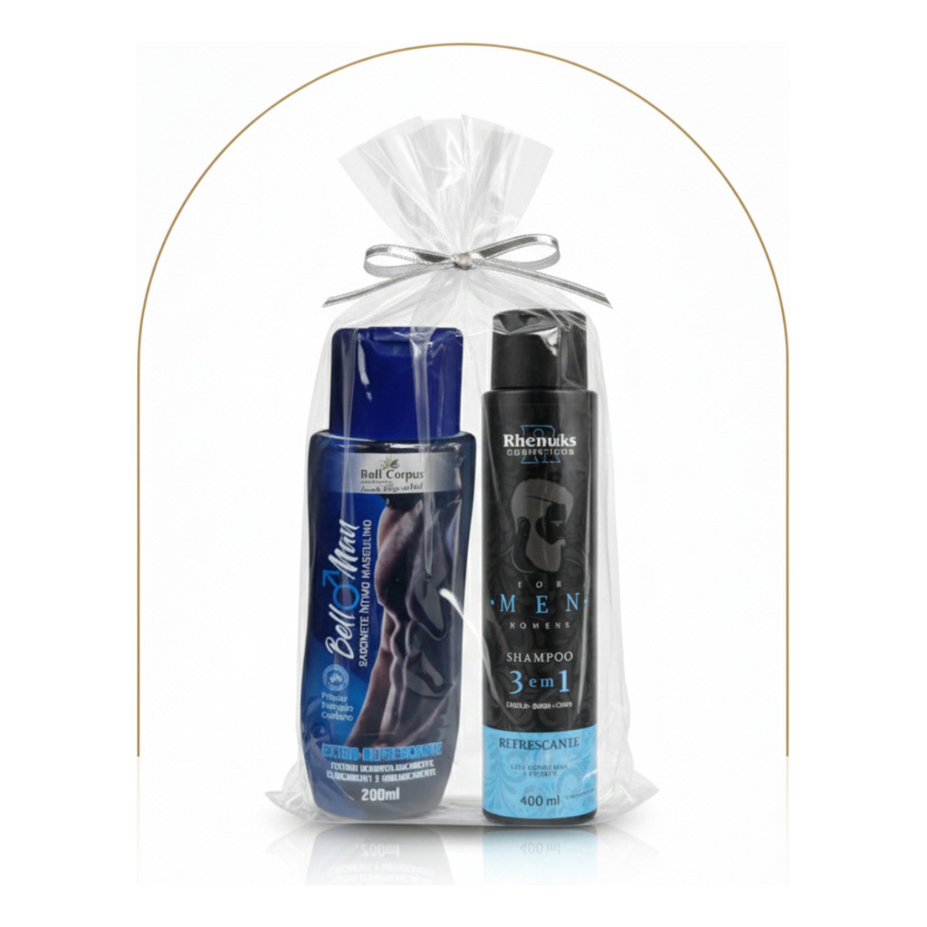 Kit Shampoo Masculino Controle Cuidado Refrescante Anticaspa