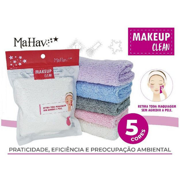 Toalha Demaquilante Removedor de Maquiagem Makeup Clean Mahav