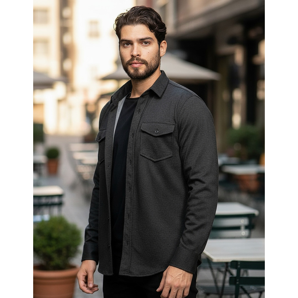 Overshirt Masculino Sobretudo Masculino Encorpado Premium