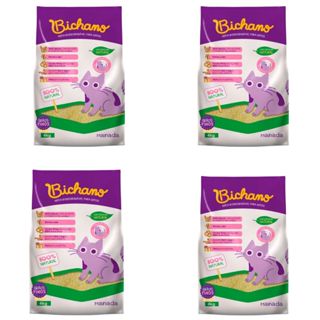 Kit 04 Unidades Areia Biodegradável Bichano Para Gatos Grãos Finos 16kg Manada Milho e Mandioca Gato em Oferta na Shopee
