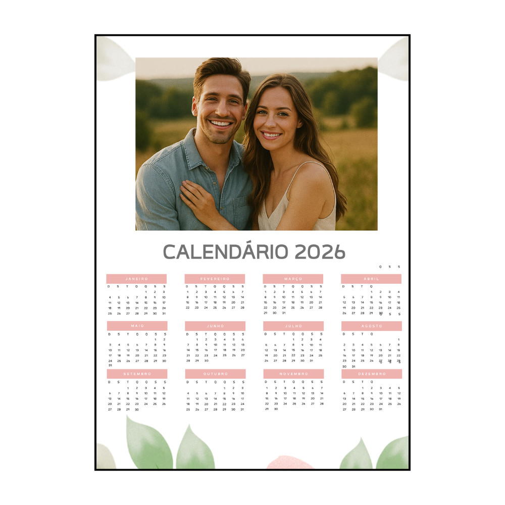 Calendário Personalizado 2026 A4 – Com Sua Foto em Alta Definição em Oferta na Shopee