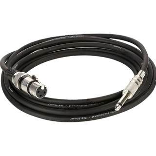 Cabo Para Microfone Xlr Fêmea X P10 Macho Preto 5m