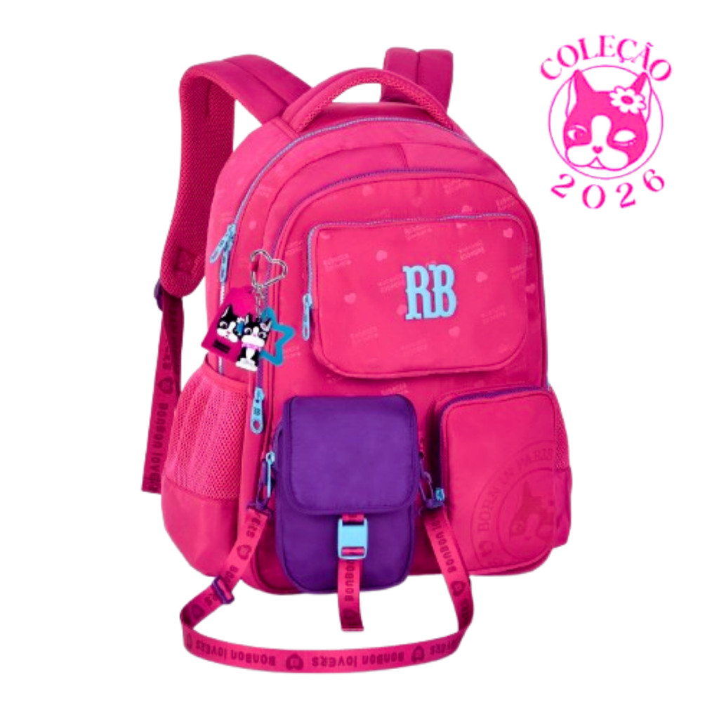 Mochila de Costas com Bolsinha Removível Rebecca Bonbon Urban Mix - Clio Style Cor:Rosa em Oferta na Shopee