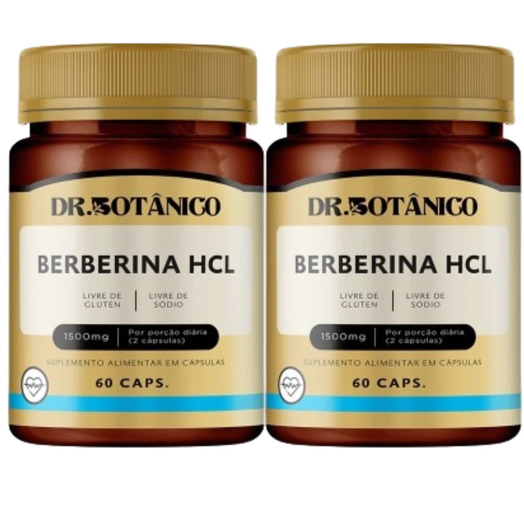 Kit 2 Berberina HCL 1500mg 60 Caps - Dr. Botânico