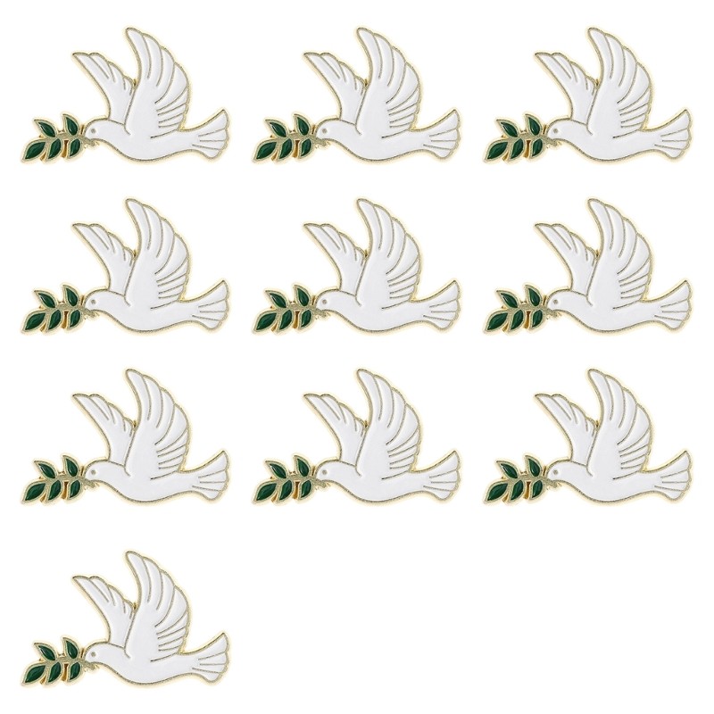 * 10 Peças Broche Ramo Árvore Pássaro, Liga Corsage, Roupa Para Ocasiões Especiais, Memorial