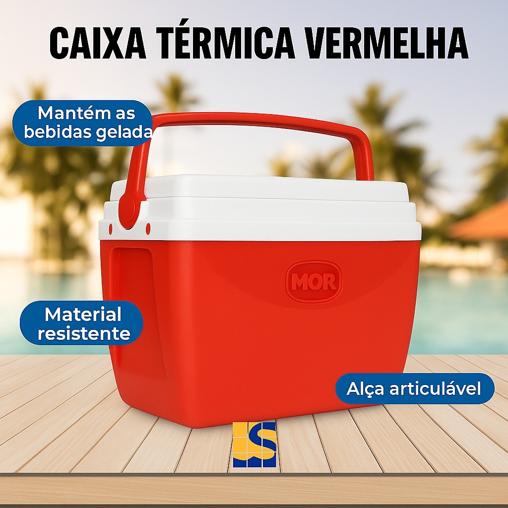Caixa Térmica Mor 12L - VERMELHA